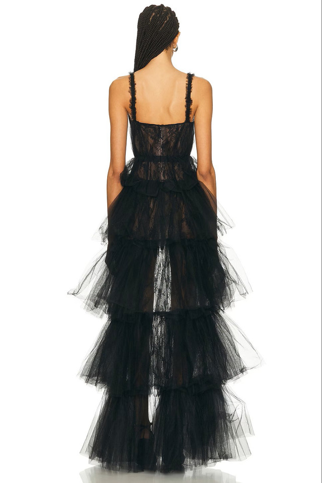 Laurel Bustier Tiered Gown