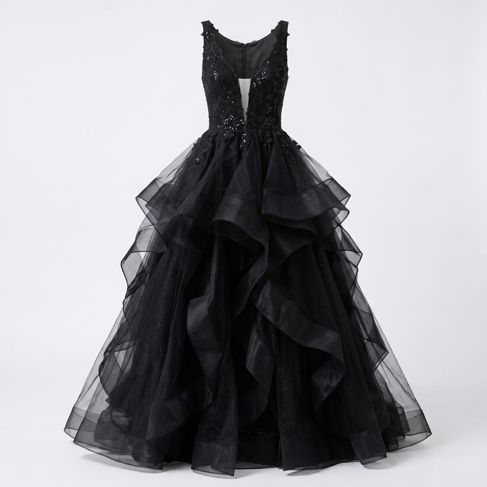 Céleste Tulle Ruffle Dress
