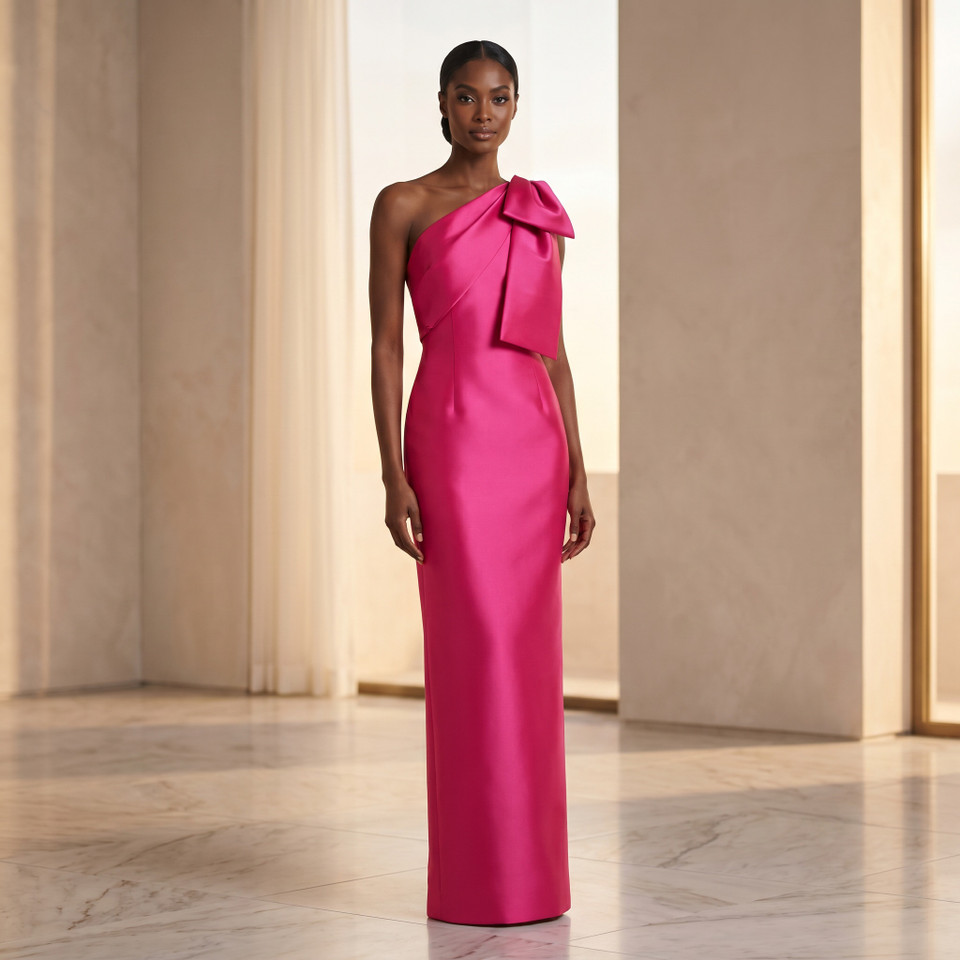 Solène One‑Shoulder Gown
