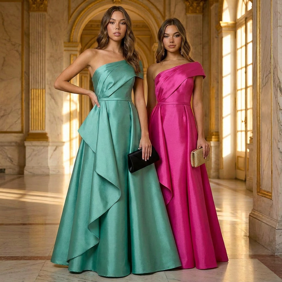 Camille One Shoulder Gown