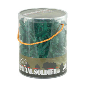 Ready for action in multiple poses, this battalion of 100 classic green soldiers is a must-have for action figure enthusiasts.

100 Figurines in Army Green