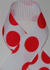 White with Large Red Polka Dots