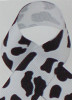 White Cow Print Ribbon