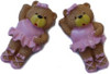 Ballerina Bear Flatback Resin