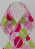 Split Pea Pink and Green Grosgrain Ribbon