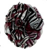 Rosette Zebra Chiffon Fabric Flowers