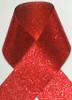1.5 inch Glitter Red Metallic Grosgrain Craft Ribbon for Cheer Bows Craft Supplies and Hair Bows.