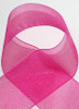 1.5 inch Hot Pink Glitter Sheer Ribbon