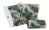 Pine Cone Linen Wired Ribbon # 7826.60/10-607