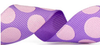 Lavender and Pink Glitter Polka Dot Ribbon #111