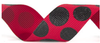 Red and Black Glitter Polka Dot Ribbon #609