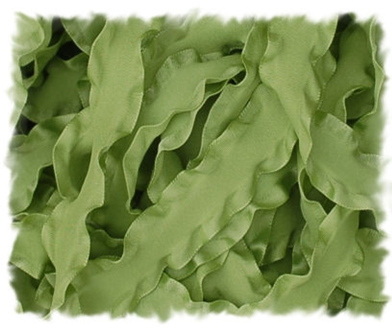 Lemongrass Double Ruffle Ribbon