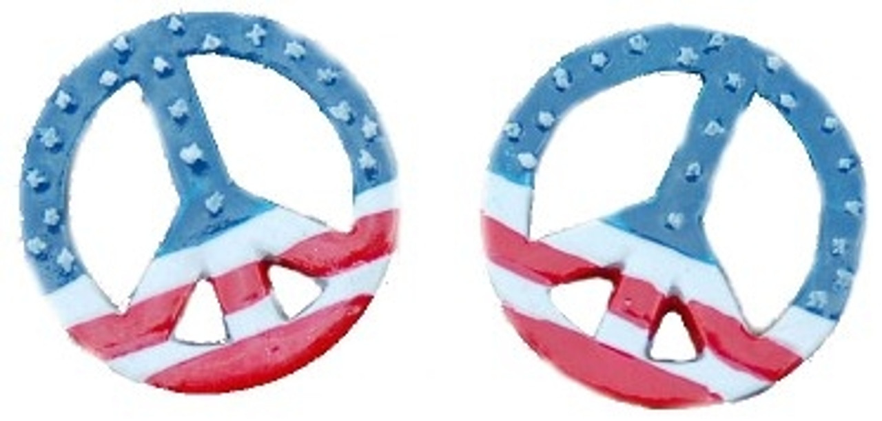 Peace Patriotic Flatback Resin