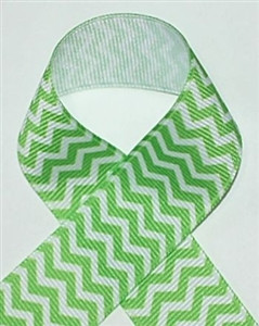 Bright Green Chevron Ribbon