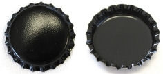 Black Two Sided Bottle Caps
