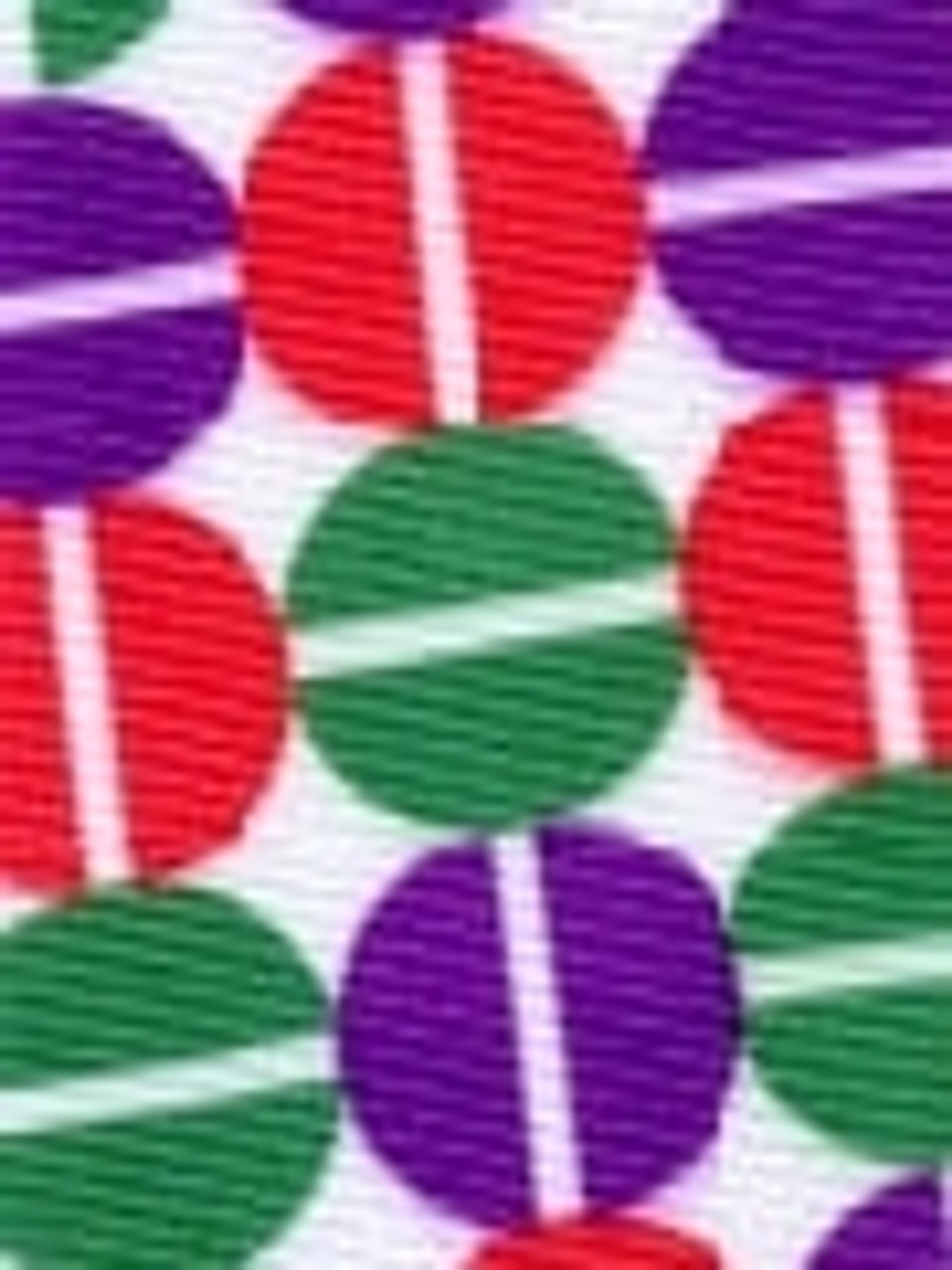 Split Pea Red and Green Multi  Grosgrain Ribbon