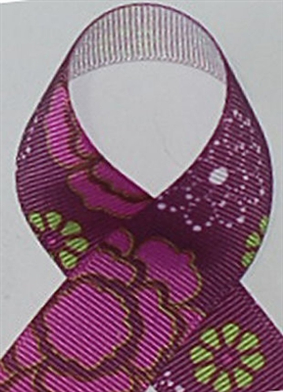 Flower Power Purple Ribbon