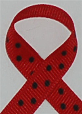Red w/  Black Swiss Dots