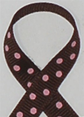 Brown with Pink Swiss Dots