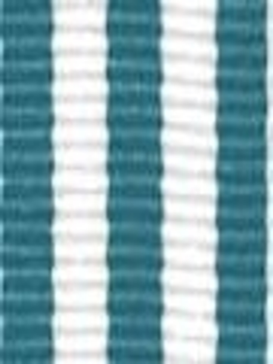 Teal and White Striped Ribbon
