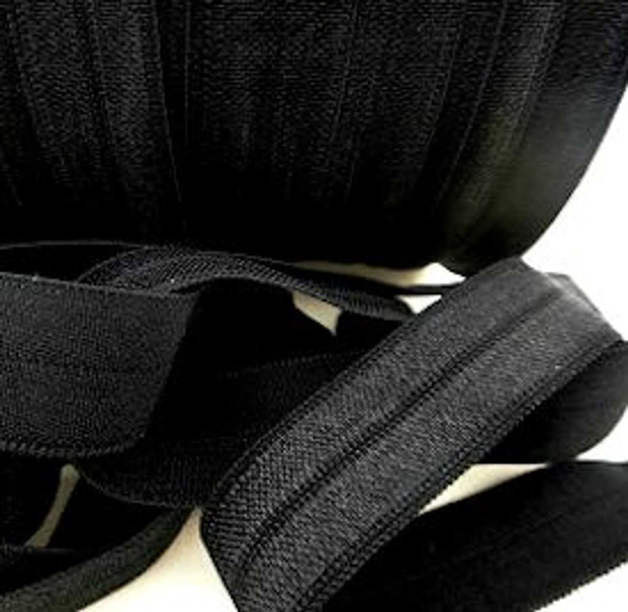 Black Fold Over Elastic Ribbon