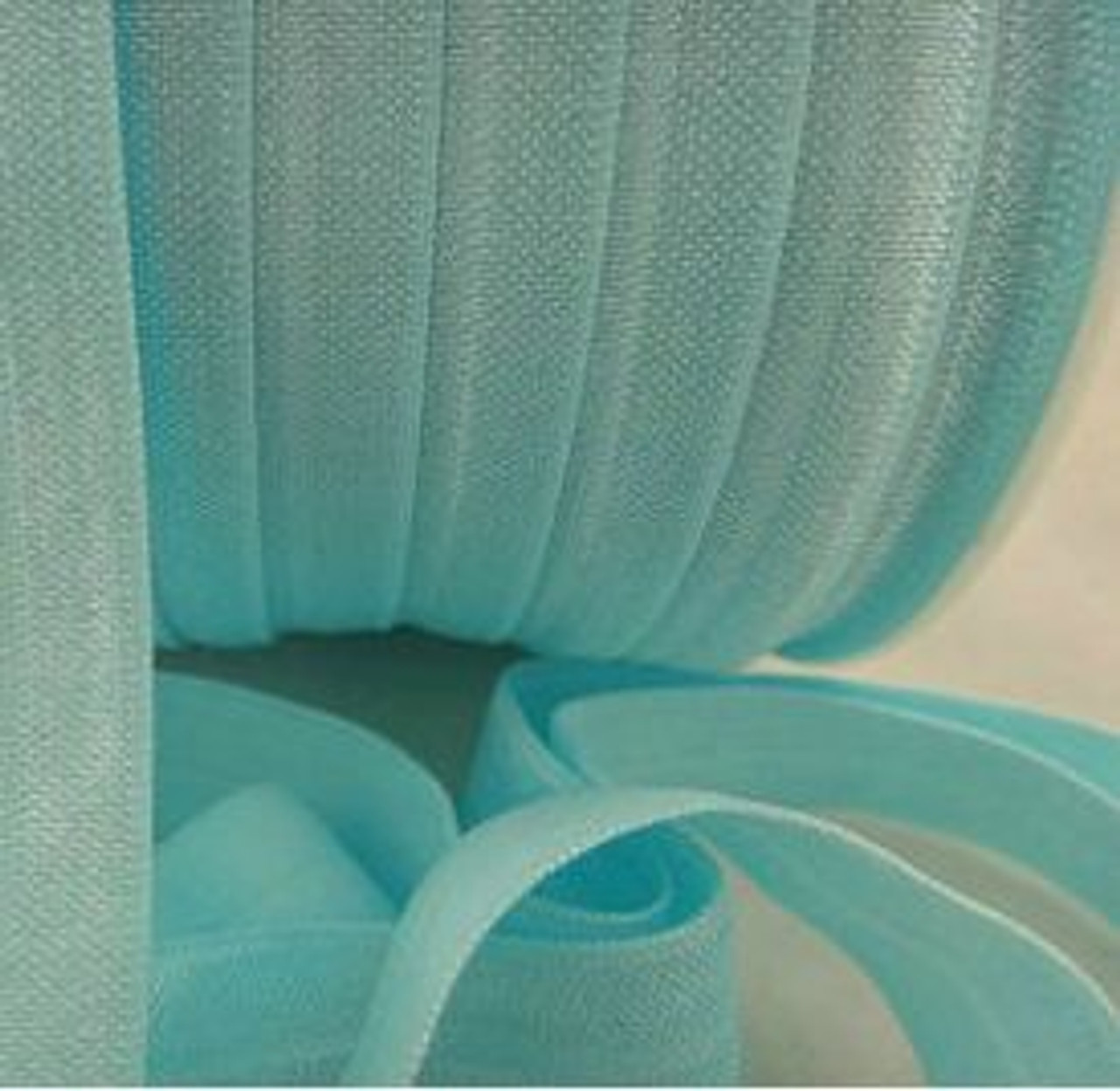 Lt Blue Fold Over Elastic Ribbon