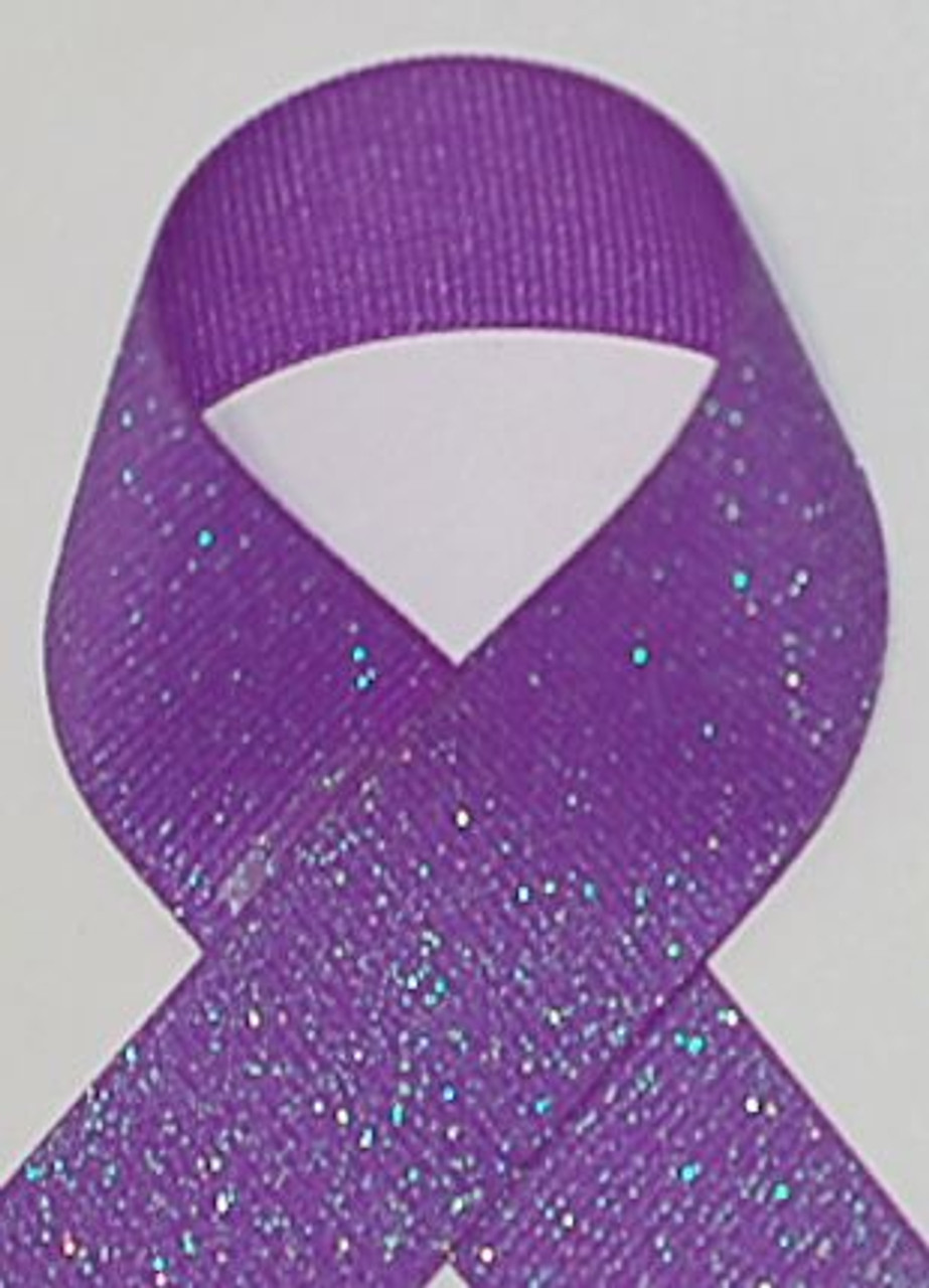 Purple Glitter Grosgrain Ribbon
