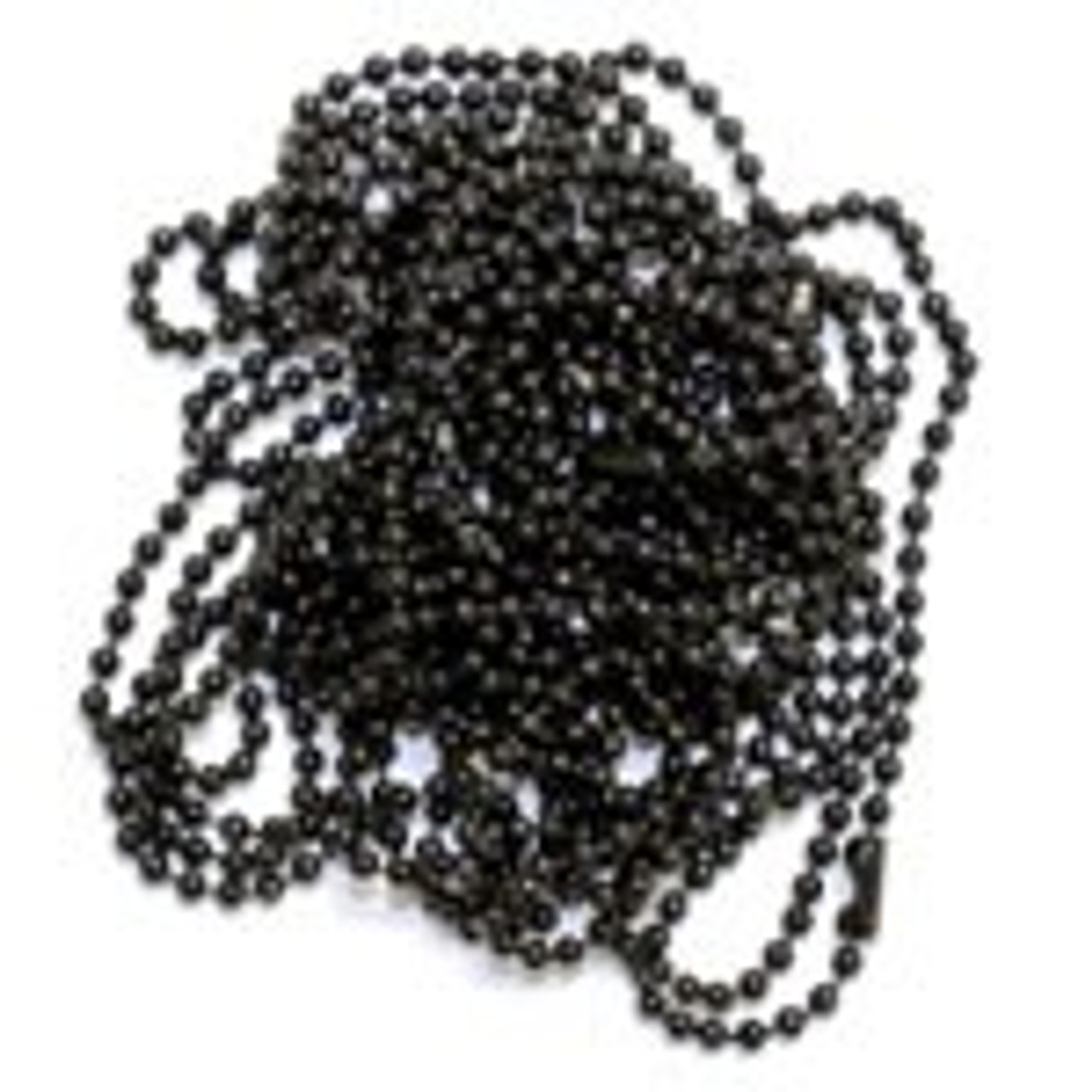 Black ball chain necklaces for jewelry and craft making. Add out ball chain necklaces to your craft supplies.