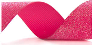 Shocking Pink Dazzle Grosgrain Ribbon #175