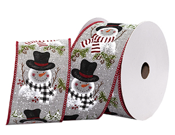Cozy Snowmen Wired Ribbon #7864.60/10-631