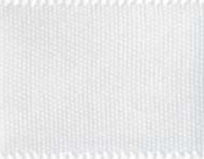 Off White Double Faced Satin Ribbon #000
