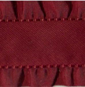 Wine Double Ruffle Ribbon #619