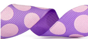 Lavender and Pink Glitter Polka Dot Ribbon #111