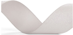 Shell Grey Dazzle Grosgrain Ribbon #007