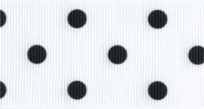 White with Black Polka Dots #029