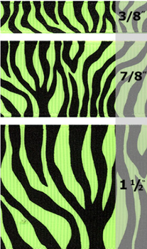 Key Lime Zebra Grosgrain #544