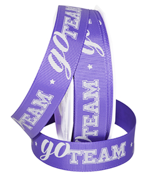 Go Team Black Printed Ribbon #613