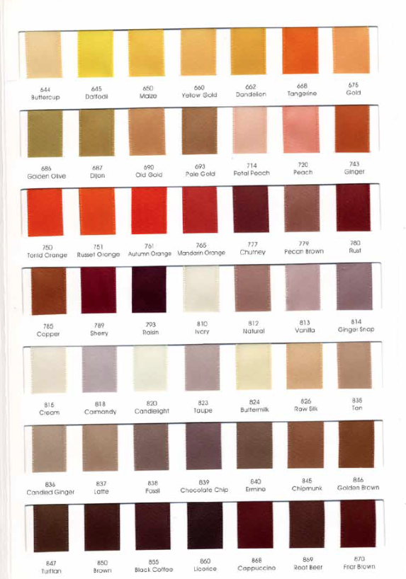 DF Satin Color Card
