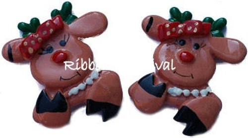 Reindeer Flat Back Resins