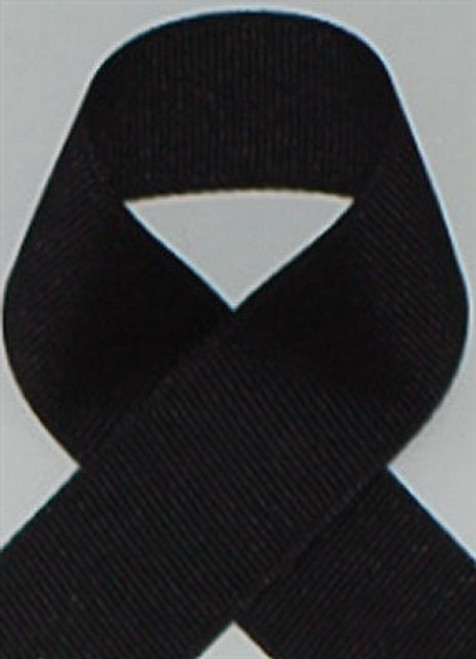 Black Schiff Grosgrain Ribbon, available in 100 yard rolls sold at wholesale prices.