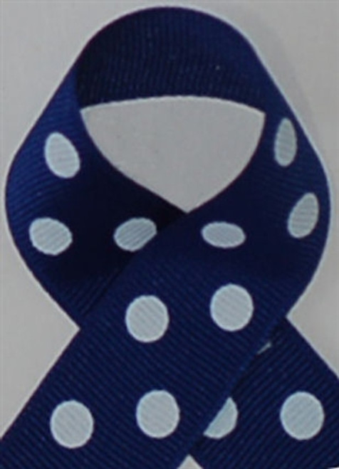 Dark Royal and White Polka Dots