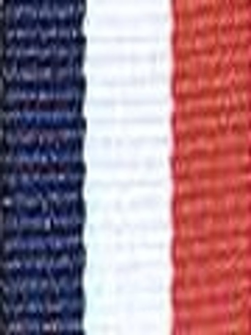 Navy Red and White Preppy Stripe Ribbon