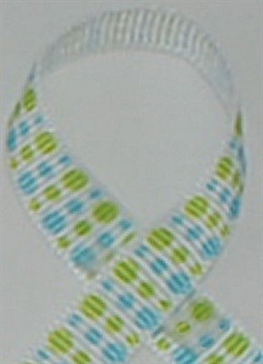 Dizzy Dots Lime/Turquoise Grosgrain Ribbon