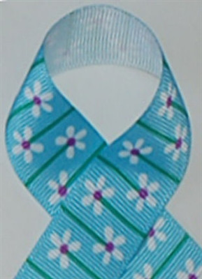 Blue with White Flowers
