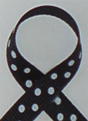 Black w/  White Swiss Dots