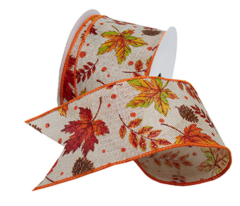 Leaf Burlap Ribbon #620