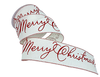 Merry Christmas Wired Ribbon # 7825.60/10-609