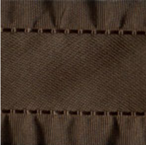 Chocolate Double Ruffle Ribbon #523