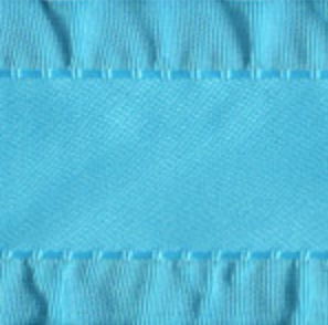 Misty Turquoise Double Ruffle Ribbon #612