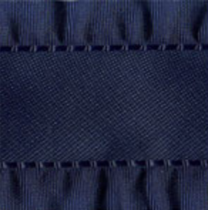 Navy Blue Double Ruffle Ribbon #624